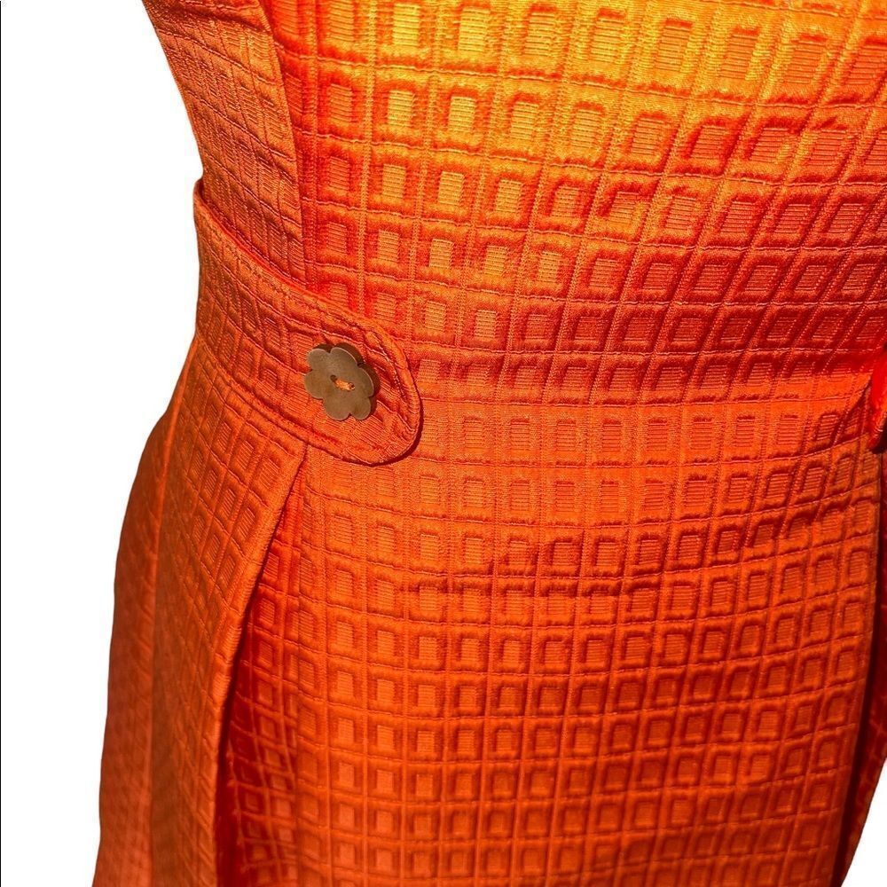 Modcloth So Sixties Textured Dress in Tangerine - Picture 9 of 16